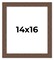 14x16 Wide Barnwood Picture Frame with UV-Resistant Acrylic & Acid Free Backing, Available in 6 Paint Finishes - Grey, Brown, White, and Black